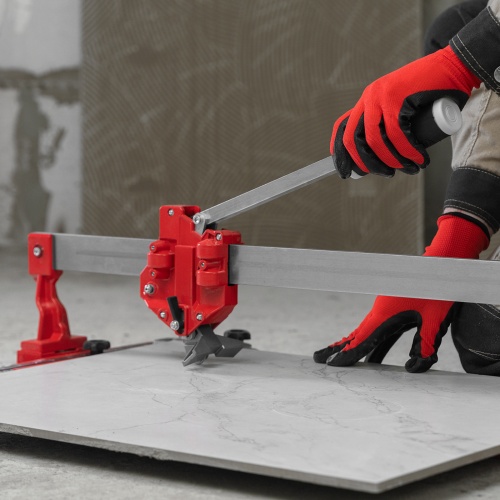 Плиткорез ручной монорельсовый 600 х 14 мм, ходовая каретка,9/4 рег. подшипников, литая станина// MTX фото 11