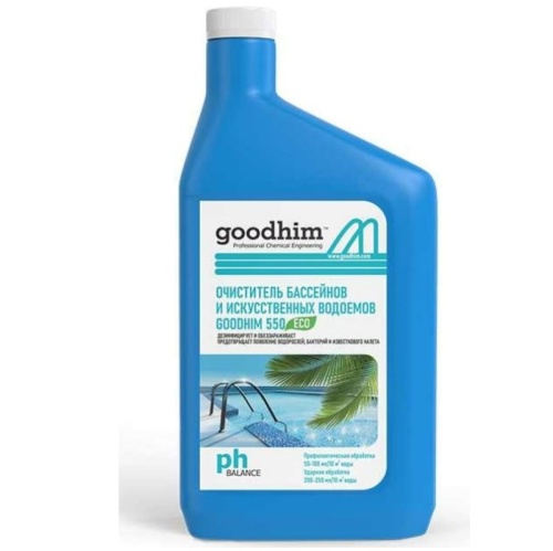 Очиститель бесхлорный для бассейнов Goodhim 550 Eсо 20441 1 л Очиститель бесхлорный для бассейнов Goodhim 550 Eсо 20441 1 л