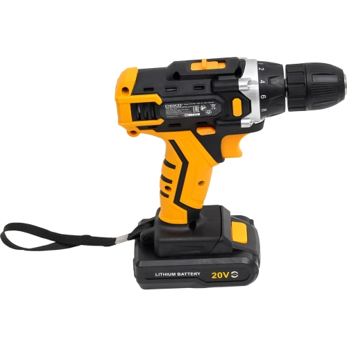 Аккумуляторная дрель-шуруповерт Banger 20V ONE + в кейсе + набор 63 инструмента для дома, 20В, 2x1.5Ач DEKO 083-1043 фото 5 Аккумуляторная дрель-шуруповерт Banger 20V ONE + в кейсе + набор 63 инструмента для дома, 20В, 2x1.5Ач DEKO 083-1043 фото 5