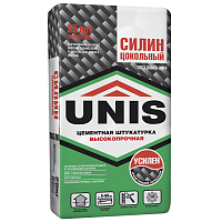 Штукатурка цементная Unis Силин Цокольный серая 25 кг