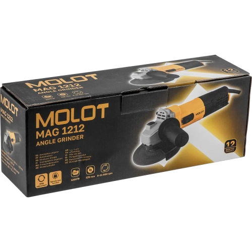 Одноручная углошлифмашина MOLOT MAG 1212 в кор. 1333612 фото 6