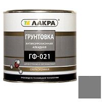 Грунт быстросохнущий Лакра ГФ-021 серый 1,8 кг