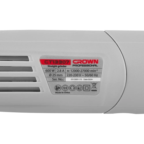 Прямая шлифовальная машина CROWN CT13307 фото 8