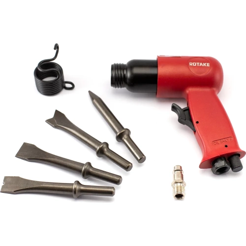 Пневмозубило Rotake 150мм, с комплектом насадок RT-3501RK фото 3