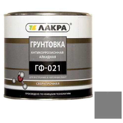 Грунт быстросохнущий Лакра ГФ-021 серый 1,8 кг