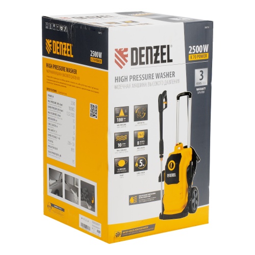 Моечная машина высокого давления K 70 Power, 2500 Вт, 180 бар, 600 л/ч, асинх. двиг.// Denzel фото 36