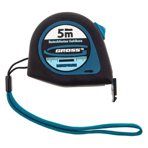 Рулетка "Ergonomisch",5 м x 25 мм,магнитный обрезиненный зацеп Gross фото 2
