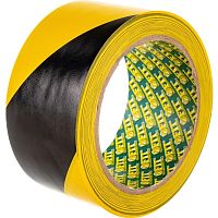 Лента разметочная самоклеющаяся Fit 11859 черно-желтая 50 мм 25 м