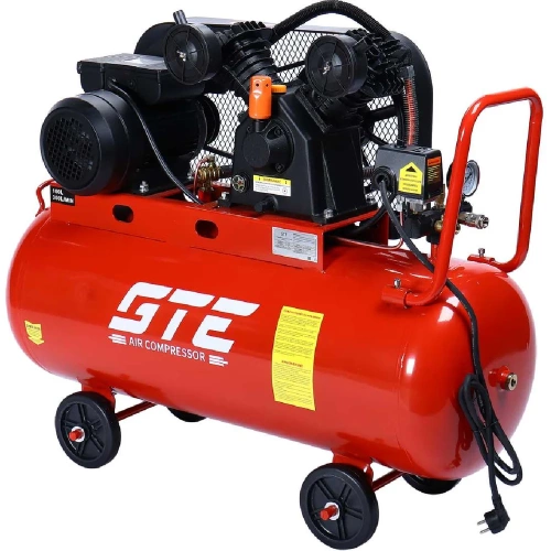 Компрессор поршневой с ременным приводом GTE 220В, ресив. 100л, 300л/мин. -MR4100300B GTE-MR4100300B