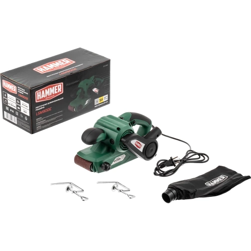 Шлифовальная машинка ленточная HAMMER LSM900E 950Вт 200-380м/мин лента 533x75мм + струбцины 840984 Шлифовальная машинка ленточная HAMMER LSM900E 950Вт 200-380м/мин лента 533x75мм + струбцины 840984