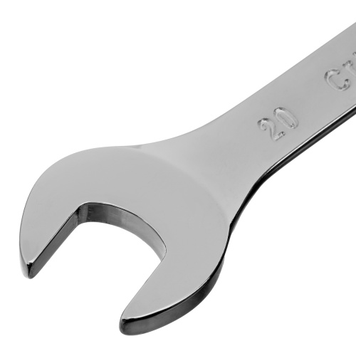 Ключ комбинированный, 20 мм, CrV, полированный хром Matrix фото 3