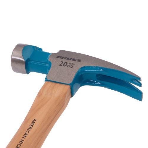 Молоток-гвоздодер,560 г, угол 75, магнит, обрезиненная рукоятка AMERICAN HICKORY GROSS фото 6 Молоток-гвоздодер,560 г, угол 75, магнит, обрезиненная рукоятка AMERICAN HICKORY GROSS фото 6
