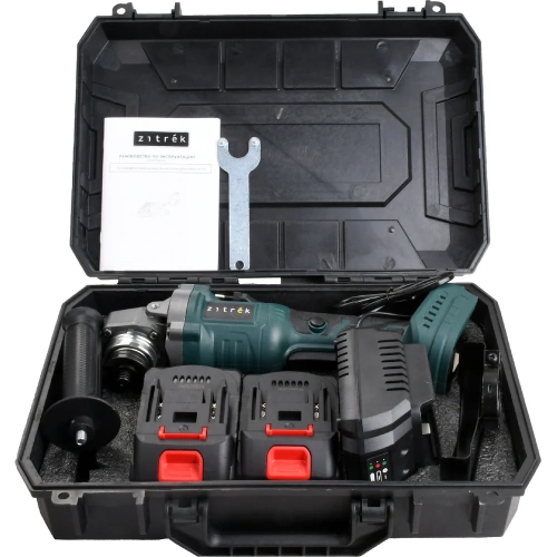 Углошлифовальная бесщёточная машина Zitrek ZKAG20-125 в кейсе, 125мм, 20 В, 2x4.0 Ач 085-1025 фото 5