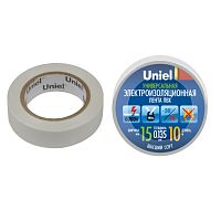 Лента изоляционная Uniel UIT-135P 10/15/01 WHT 15 мм 10 м белая