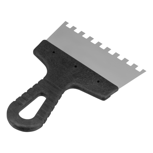 Шпатель из нержавеющей стали, 150 мм, зуб 8 х 8 мм, пластмассовая ручка Сибртех фото 2