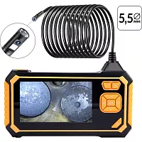 Промышленный защищенный видеоэндоскоп iCartool, 4.3", 2Мп, 2 камеры, 1920х1080, 3м, 5.5 мм, IC-V117