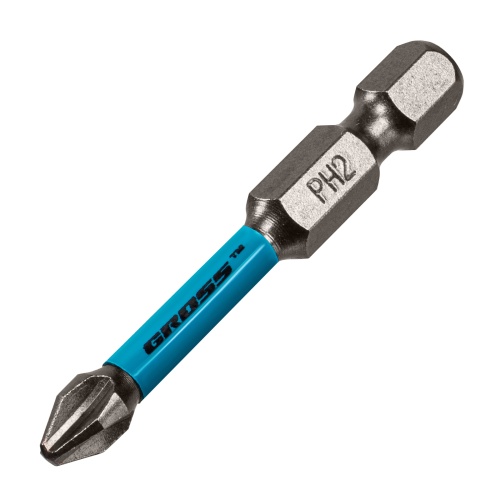 Бита торсионная PH2 x 50 мм, для ударных шуруповертов, 2 шт. Gross фото 3