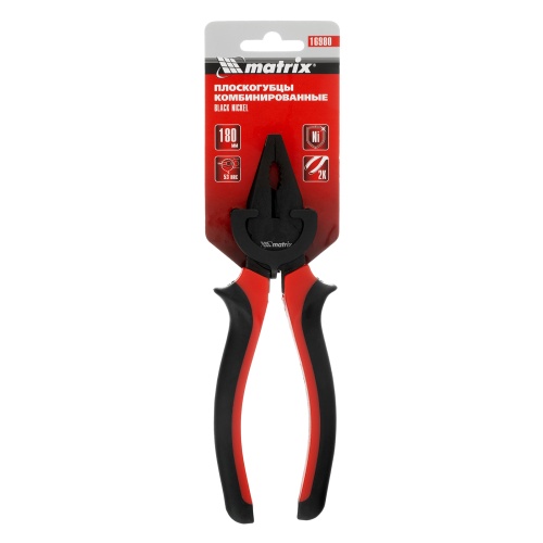 Плоскогубцы комбинированные Black Nickel, 180 мм, двухкомпонентные рукоятки Matrix фото 6