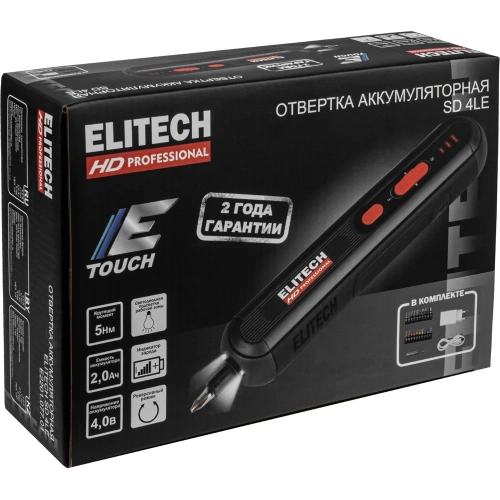 Отвертка аккумуляторная Elitech HDSD 4LE (E2201.077.01) 210283 фото 11