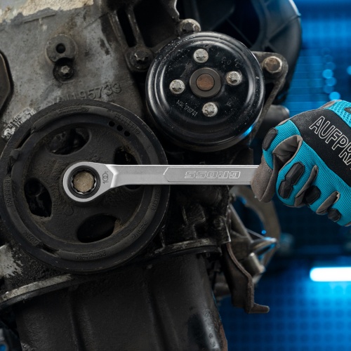 Ключ комбинированный трещоточный, 18 мм, количество зубьев 100 Gross фото 8