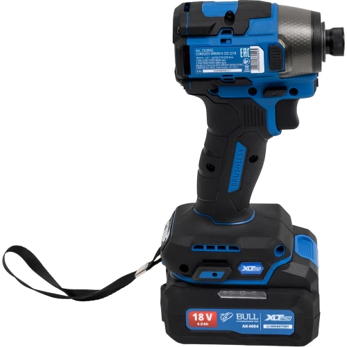 Аккумуляторный ударный гайковерт/винтоверт BULL CID 2218 Xcase, XLTpro, SET, бесщеточный, 18 В, 220 Н*м, 2x4 А*ч 1329954 фото 4 Аккумуляторный ударный гайковерт/винтоверт BULL CID 2218 Xcase, XLTpro, SET, бесщеточный, 18 В, 220 Н*м, 2x4 А*ч 1329954 фото 4