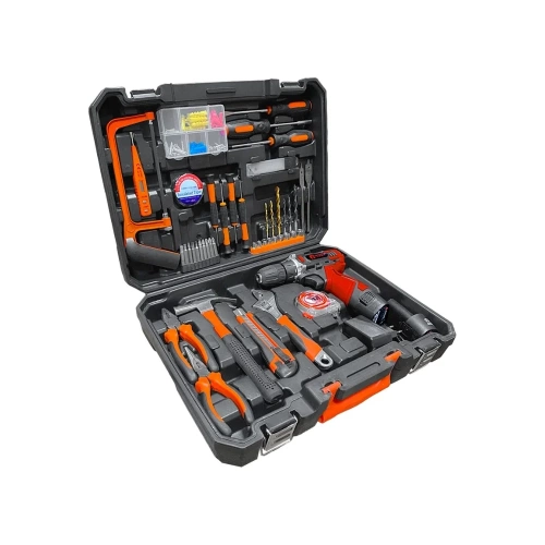 Дрель-шуруповерт аккумуляторная с набором ручного инструмента EDON CF-1201N 22836