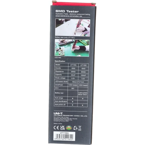 Цифровой мультиметр-пинцет для SMD компонентов UNI-T UT116A, 00-00004328 фото 9 Цифровой мультиметр-пинцет для SMD компонентов UNI-T UT116A, 00-00004328 фото 9