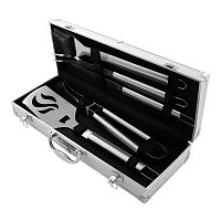 Набор приборов для барбекю, 5 шт, в алюминиевом кейсе, Camping Palisad