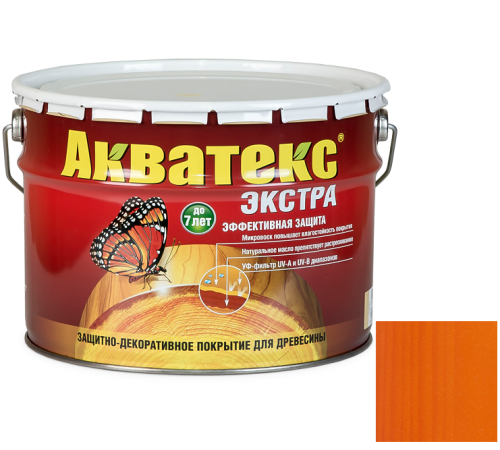 Покрытие алкидное защитно-декоративное для древесины Акватекс Экстра полуглянцевое Орегон 3 л