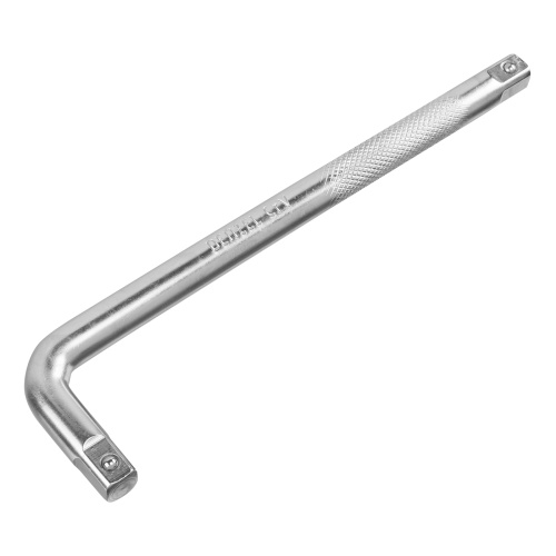 Вороток Г-образный, 250*50 мм, квадрат 1/2", CrV, матовый хром Denzel Вороток Г-образный, 250*50 мм, квадрат 1/2", CrV, матовый хром Denzel