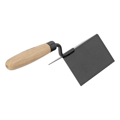 Кельма угловая, 110 х 75 х 75 мм, стальная, для внешних углов, буковая ручка Сибртех фото 2 Кельма угловая, 110 х 75 х 75 мм, стальная, для внешних углов, буковая ручка Сибртех фото 2