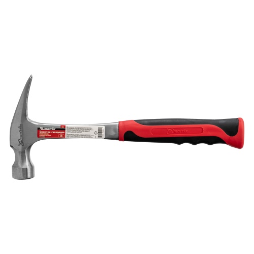 Молоток-гвоздодер, 570 г, цельнометаллический, двухкомпонентная рукоятка Matrix фото 5