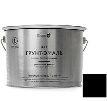 Грунт-эмаль по ржавчине Elcon 3 в 1 матовая Ral 9005 черная 2 кг