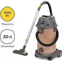 Пылесос строительный Nocord NVE-1600.30.S, 1600 Вт, 30 л, шланг 2+2 м, автоматическая розетка 901068.NVE-1600.30.S