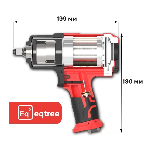 Гайковерт пневматический ударный eqtree 1/2 1750Нм PT1275 В0000000203439 фото 5