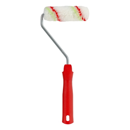 Мини-валик в сборе "Эмали", 110 мм, ворс 12 мм, D 16 мм, D ручки 6 мм, полиамид, полиакрил Сибртех фото 3