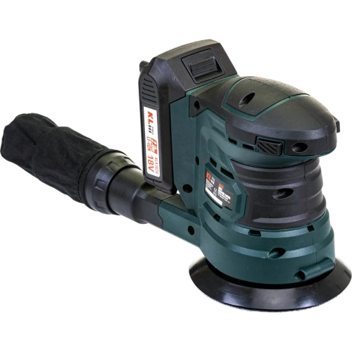 Профессиональная аккумуляторная эксцентриковая шлифмашина KLPRO (18В, Li-ion-2шт, 2.0Ач, ЗУ 2,4А) 16893 KLEZ18-20 фото 9