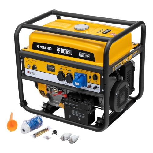 Генератор бензиновый PS-95EA-PRO, 9,5 кВт, 230 В, 40 л, разъем ATS, эл.старт Denzel фото 23