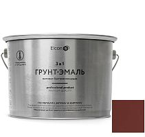 Грунт-эмаль по ржавчине Elcon 3 в 1 матовая Ral 3009 красно-коричневая 2 кг