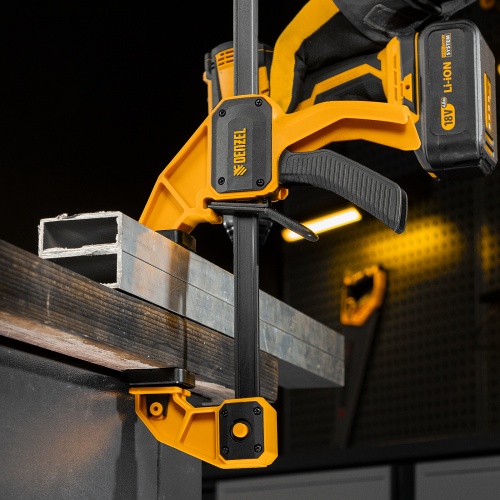 Струбцина F-образная, быстрозажимная, 450 х 80 мм, усиленный нейлоновый корпус Denzel фото 9