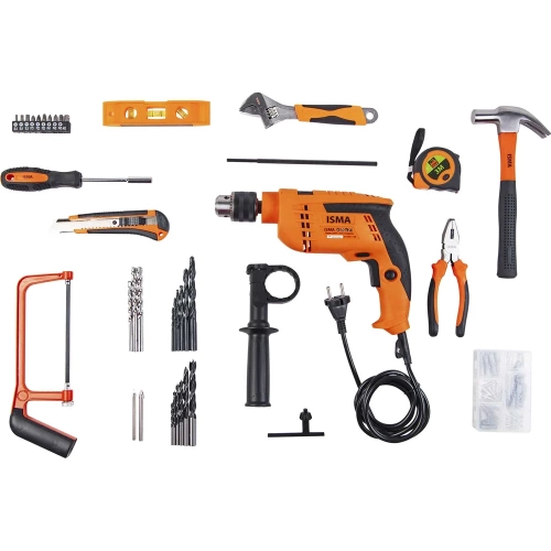 Набор инструментов с электрической дрелью ISMA 95 предметов (220v,750w,0-2900об/мин),в кейсе ISMA-1095(51106) фото 8 Набор инструментов с электрической дрелью ISMA 95 предметов (220v,750w,0-2900об/мин),в кейсе ISMA-1095(51106) фото 8