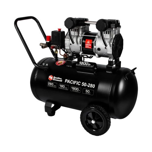 Безмасляный поршневой компрессор QUATTRO ELEMENTI PACIFIC 50-280 280 л/мин, 50 л, 2.5 л.с, 8 бар 915-342 фото 8