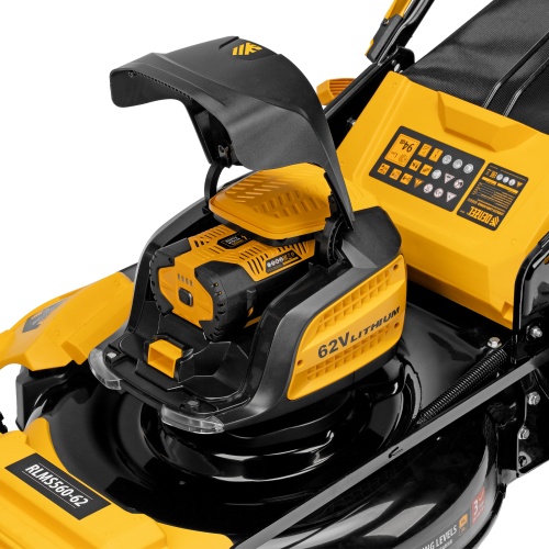 Газонокосилка аккумуляторная бесщет., RLMS560-62, привод, 560 мм, Li-ion, 62В Denzel фото 10