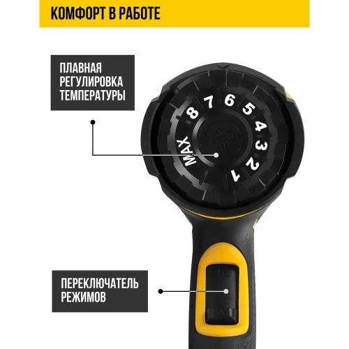 Фен технический Kolner KHG 2200V температура воздуха: 60 – 600 °C, 2 скорости потока воздуха 8032100146 фото 6
