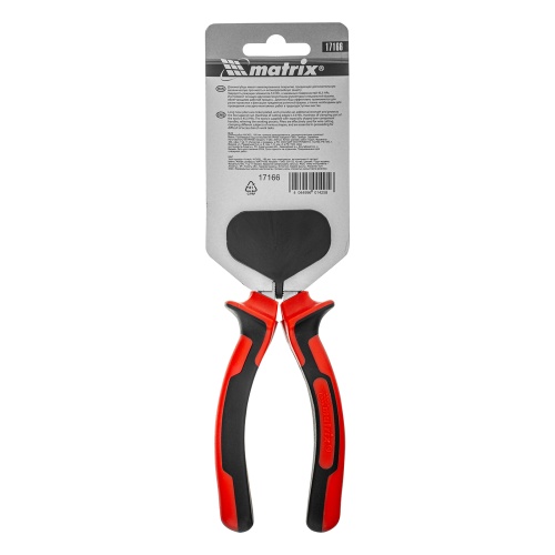 Длинногубцы прямые Nickel, 180 мм, никелированные, двухкомпонентные рукоятки Matrix фото 7
