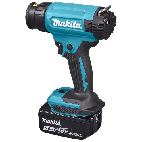 Аккумуляторный тепловой пистолет-фен Makita LXT 18В, 550 град, 2 скорости,6 режимов, кейс MakPac ,насадки 5.0Ач х1,з/у DHG181RT1J фото 9 Аккумуляторный тепловой пистолет-фен Makita LXT 18В, 550 град, 2 скорости,6 режимов, кейс MakPac ,насадки 5.0Ач х1,з/у DHG181RT1J фото 9