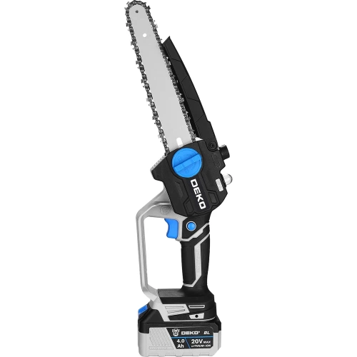 Пила цепная аккумуляторная бесщеточная DEKO DKCHS 20V, 20В, 1x4.0Ач 063-4483-1 Пила цепная аккумуляторная бесщеточная DEKO DKCHS 20V, 20В, 1x4.0Ач 063-4483-1