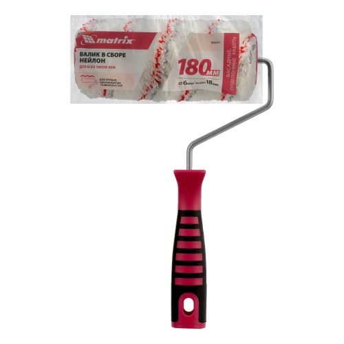 Валик "Нейлон Люкс" с двухкомпонентной ручкой, 180 мм, ворс 18 мм, D 48 мм, D ручки 6 мм, полиамид Matrix фото 6