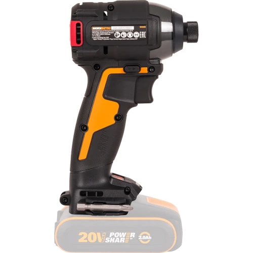 Винтоверт ударный WORX бесщеточный аккумуляторный, 20В, 200Нм, без АКБ и ЗУ, коробка WX265.9 фото 5 Винтоверт ударный WORX бесщеточный аккумуляторный, 20В, 200Нм, без АКБ и ЗУ, коробка WX265.9 фото 5