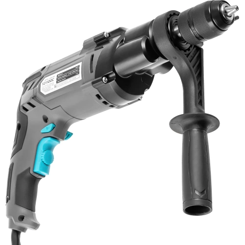 Дрель ударная Tesla TD1100С 1100Вт, 13мм 0-3000/0-1100об/мин, две скорости, мет патрон в коробке 843193 фото 4